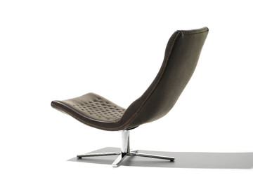 DS-51 SLIM - Swivel leather armchair with 4-spoke base by de Sede - view 3